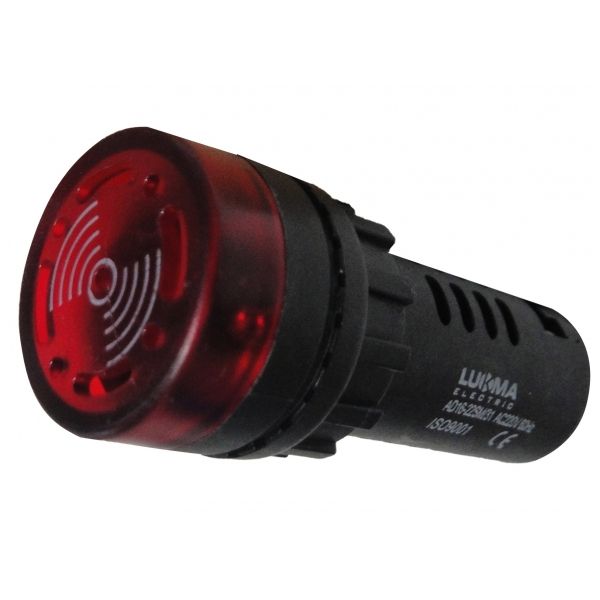 Sinaleiro Audiovisual LED 22 mm Vermelho 16021 Lukma