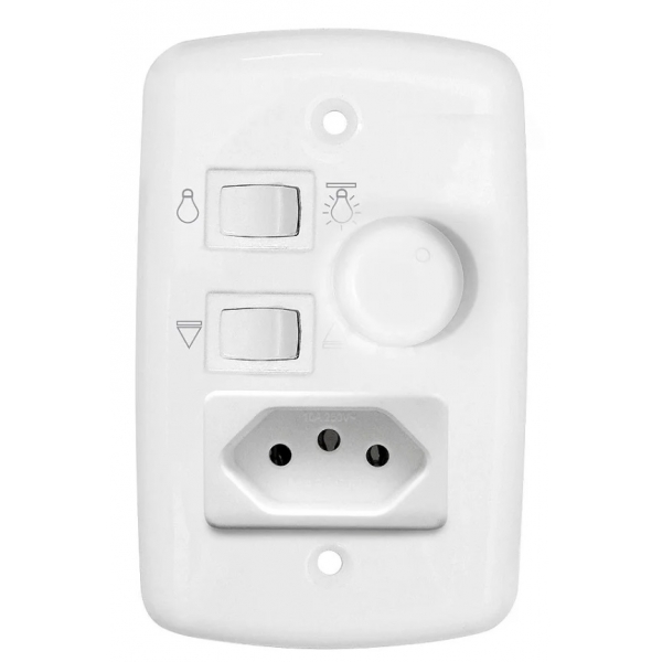 Controle Ventilador Teto Rotativo Tomada 1lampada Sem Capacitor Cod196 Elétrica Bichuette