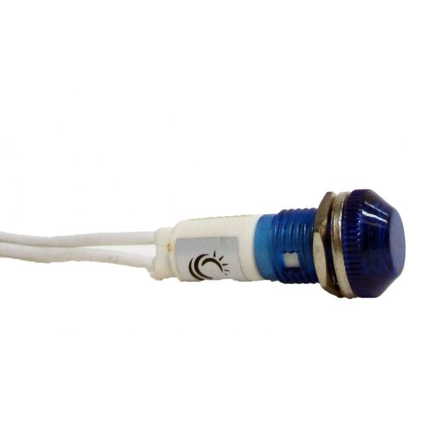 Sinaleiro Olho de Boi com Rabicho 220 V Azul 16024 Lukma