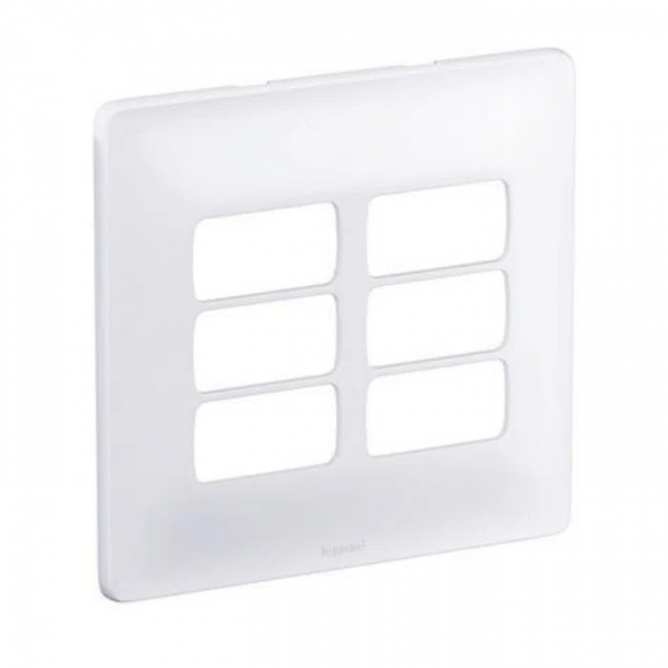 Placa 4 x 4 + Suporte 3+3 Módulo Separado Zeffia 680177 Pial Legrand