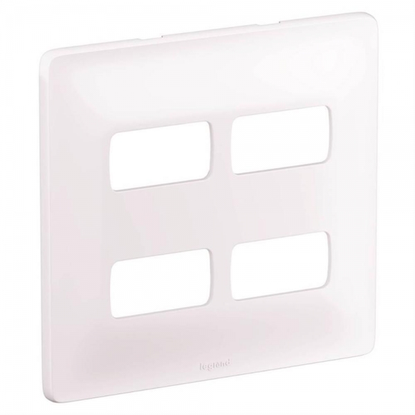 Placa 4 x 4 2+2 Módulo Separado + Suporte Zeffia 680175 Pial Legrand