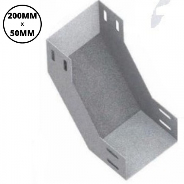 Curva Vertical Interna 90° para Eletrocalha 200 x 50 mm Piralux