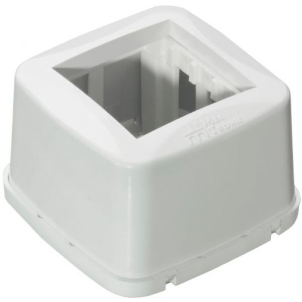 Caixa de Sobrepor 75 x 75 mm para 2 Módulos com Suporte Linha Petra 87011 Mectronic