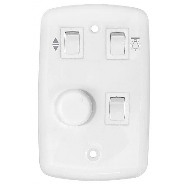 Controle para Ventilador de Teto Rotativo para 2 Lâmpadas sem Capacitor COD3310 Elétrica Bichuette