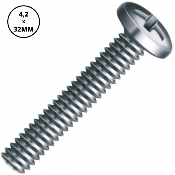 PARAFUSO A.A CABECA PANELA PHILIPS 4,2X32MM P/B S/6 01752