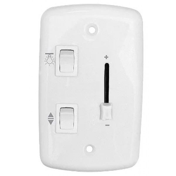 Controle para Ventilador de Teto Deslizante para 1 Lâmpada sem Capacitor COD193 Elétrica Bichuette