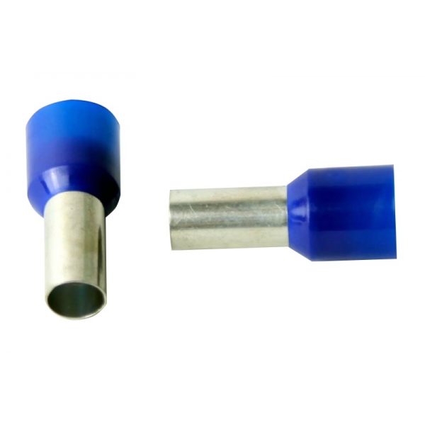 Terminal Tubular Ilhós Pré-Isolado para Cabo 16 mm² Longo Azul 30036 Lukma