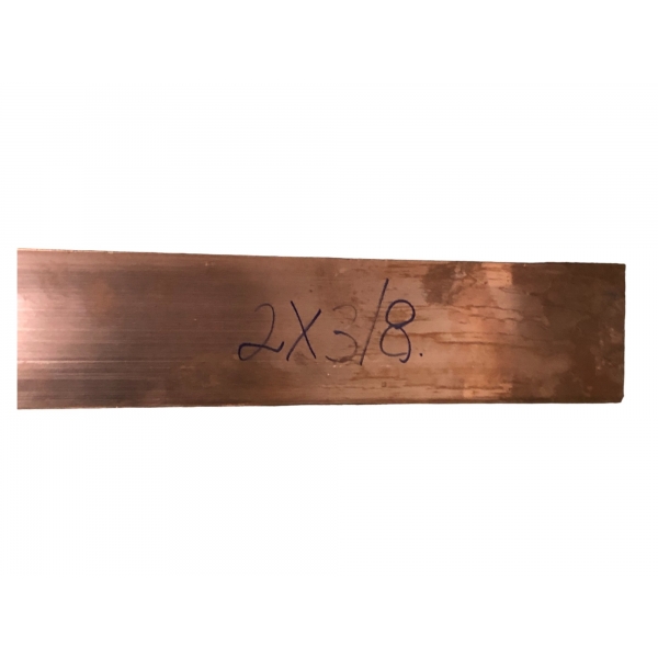 Barra Chata de Cobre 2 x 3/8 pol. 1032 A 1 m Elétrica Bichuette