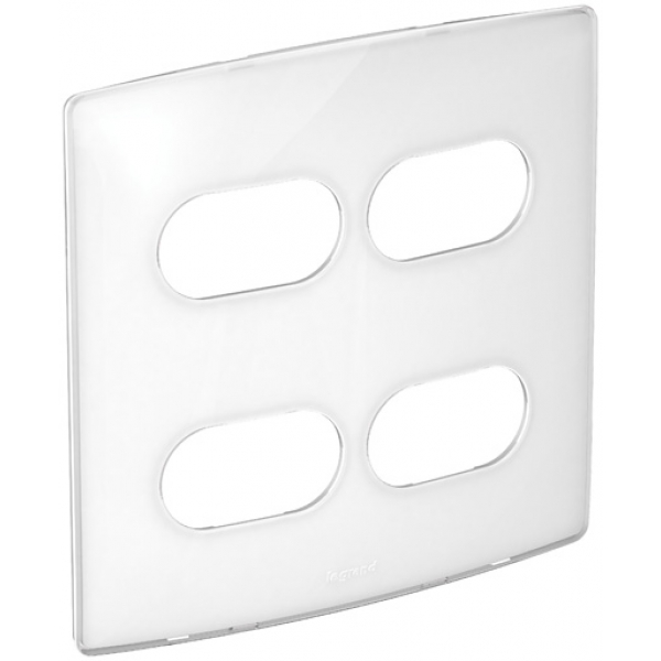 Placa 4 x 4 2+2 Posto Separado Nereya Sugar Gloss 663423 Pial Legrand