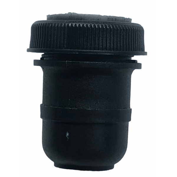 Soquete Coluna E27 com Rosca para Abajur ou Lustre Preto 1108PR Perlex