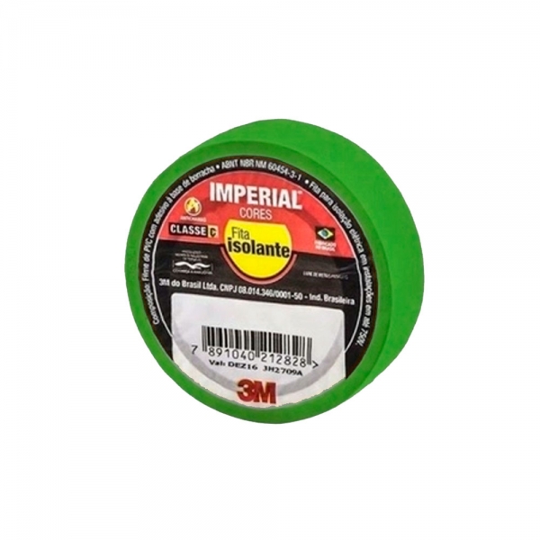 Fita Isolante Imperial 18 mm x 10 m Verde 3M