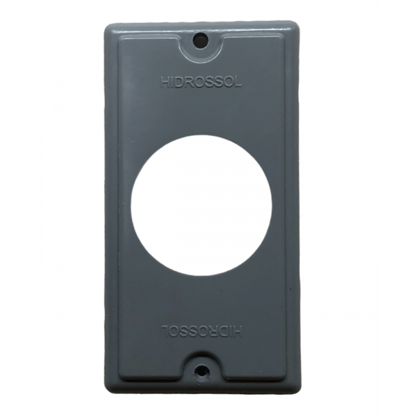 Tampa Para Condulete 4x2 PVC Cinza Para Tomada Redonda Hidrossol