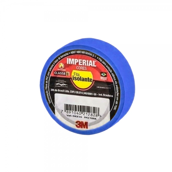 Fita Isolante Imperial 18 mm x 10 m Azul 3M