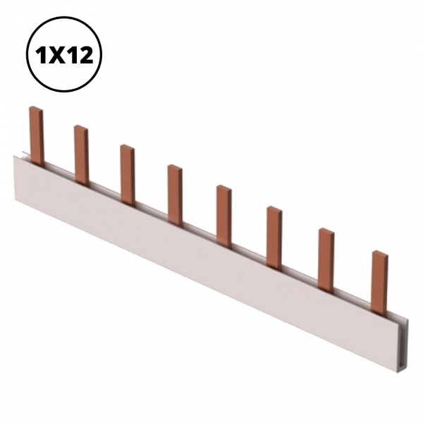 Barramento Pente Monofásico 1 x 12 Pinos 80 A 220/440 V S1F210B Steck