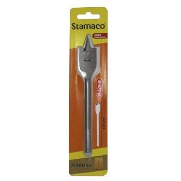 Broca Chata Madeira 22 mm X 152 mm 3205 Stamaco