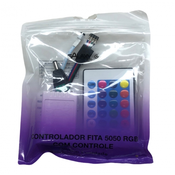 Controlador para Fita LED RGB 5050 até 72 W com Controle 3019 Galaxy