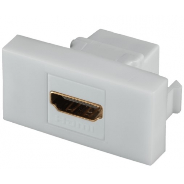 Módulo HDMI Fêmea x Fêmea Branco Linha Petra 41006 Mectronic