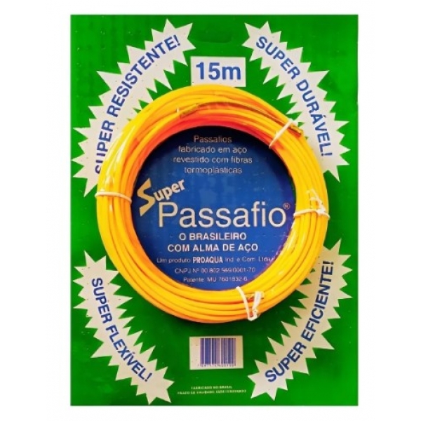 Fita Guia Passa Fio 15 m Com Alma De Aço Super ProAqua