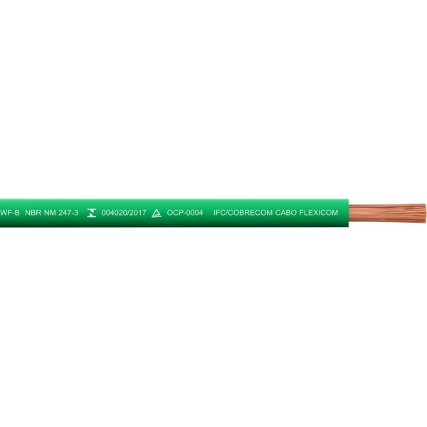 CABO FLEXIVEL 1,00MM2 VERDE MT