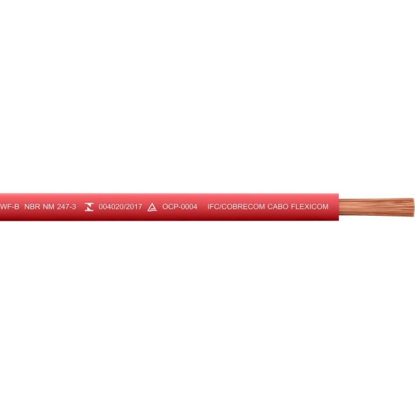 CABO FLEXIVEL 1,00MM2 VERMELHO MT