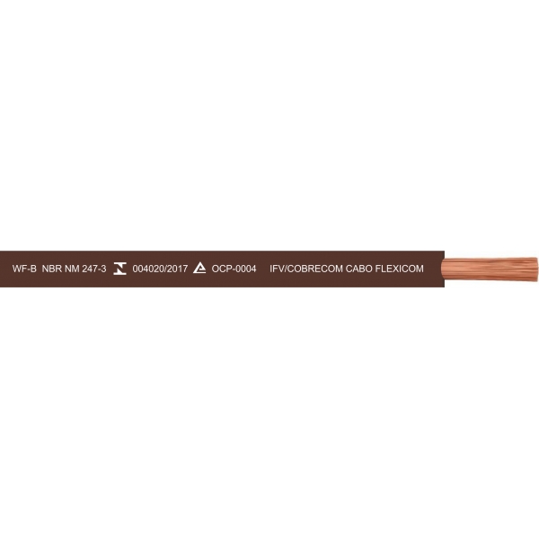 Cabo Flexível 1 mm² 450/750 V Marrom por Metro Cobrecom