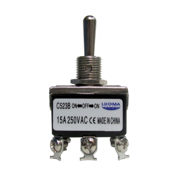 Chave de Alavanca Bipolar Reversora 15 A 6 Terminais 12036 Lukma