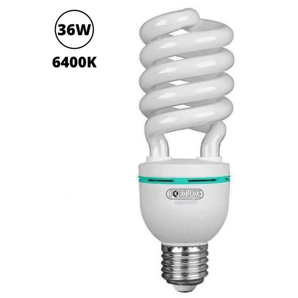 Lâmpada Fluorescente Compacta Espiral 36 W 127 V E27 6.400 K EB36.1 Foxlux