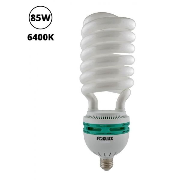 Lâmpada Fluorescente Compacta Espiral 85 W 127 V E27 6.400 K EB85.1 Foxlux