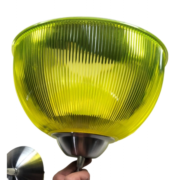 Luminária Prismática 12 pol. para Lâmpada E27 com Pendente Amarelo Skylux