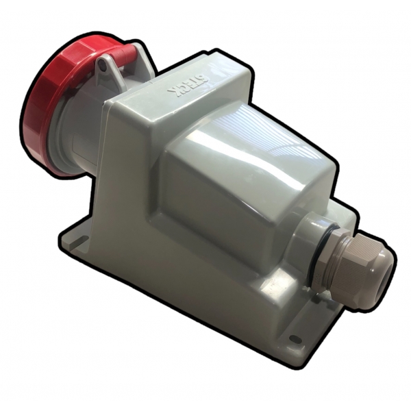 Tomada Industrial Newkon 3P+T 63 A 380 V 6 h Vermelha N4506 Steck