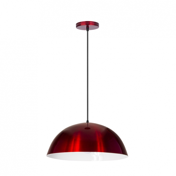 Luminária Pendente Pretoria em Alumínio Cereja Kin Light