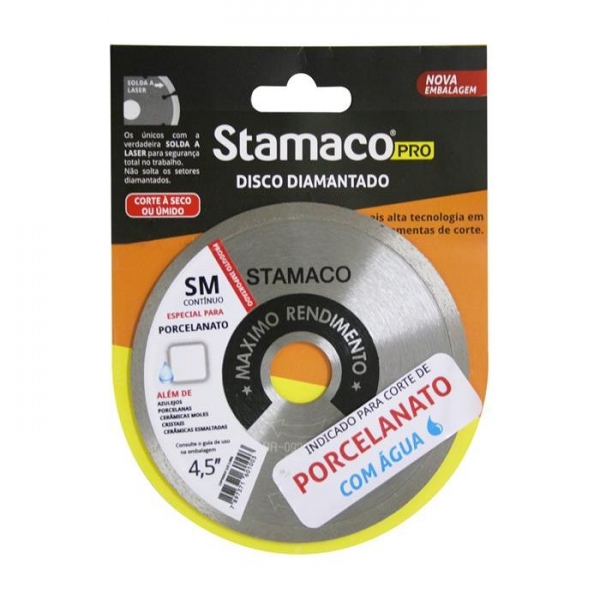 Disco Diamantado Contínuo 4,5 para porcelanato 1003 Stamaco