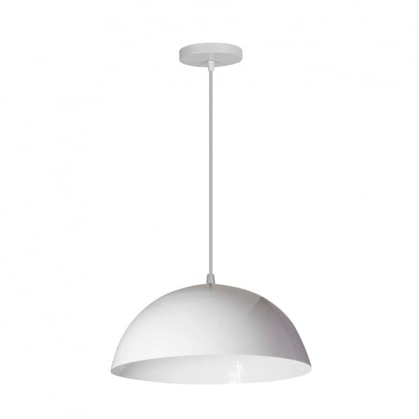 Luminária Pendente Pretoria em Alumínio Branco Kin Light