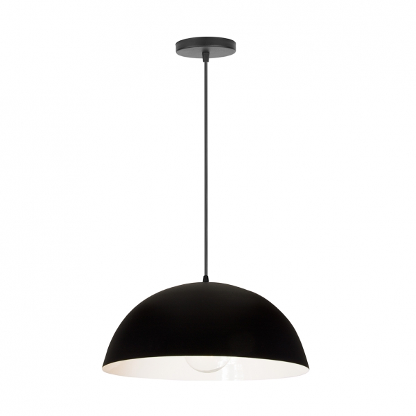 Luminária Pendente Pretoria em Alumínio Preto Kin Light