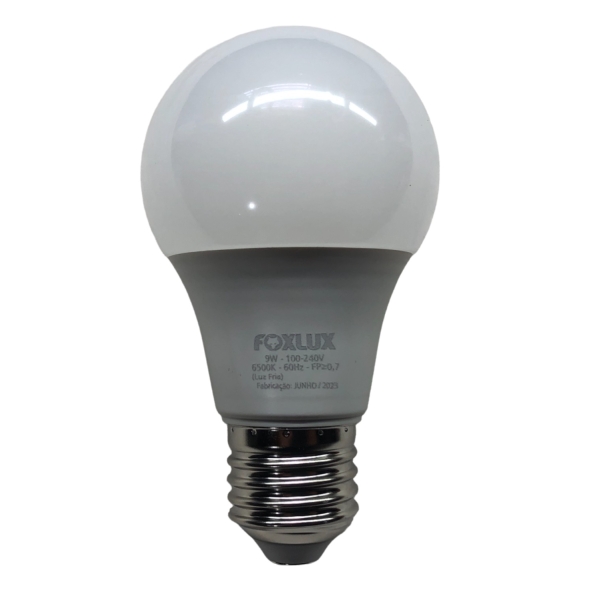 Lampada LED Bulbo A60 9 W E27 6500 K Branco Bivolt 90.07 Foxlux