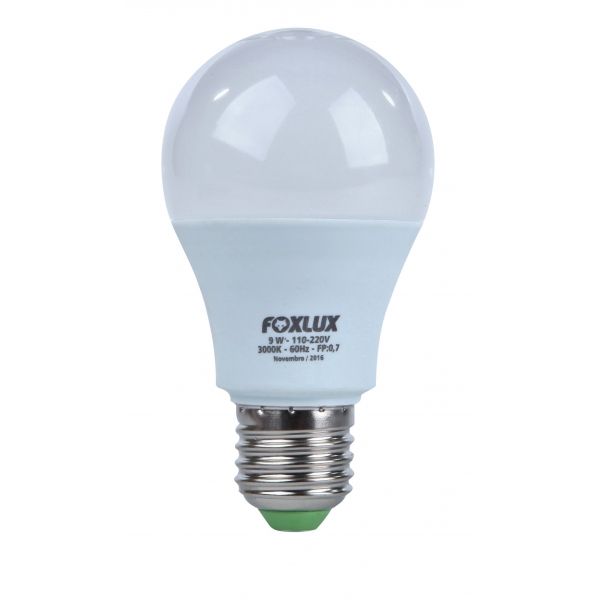 Lampada LED Bulbo A60 9 W E27 3000 K Amarela Bivolt 90.08 Foxlux