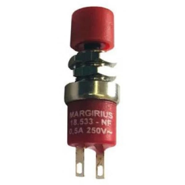 Chave Push Button NA Vermelha 18533 Margirius