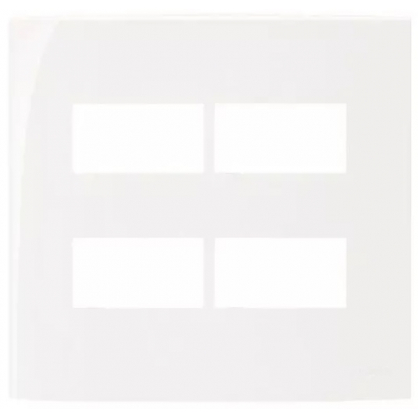 Placa 4 X 4 4 Módulos Separados Branca Sleek PA016031 Margirius