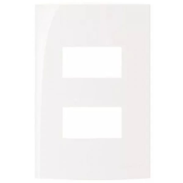 Placa 4 X 2 2 Módulos Separados Branca Sleek PA016036 Margirius