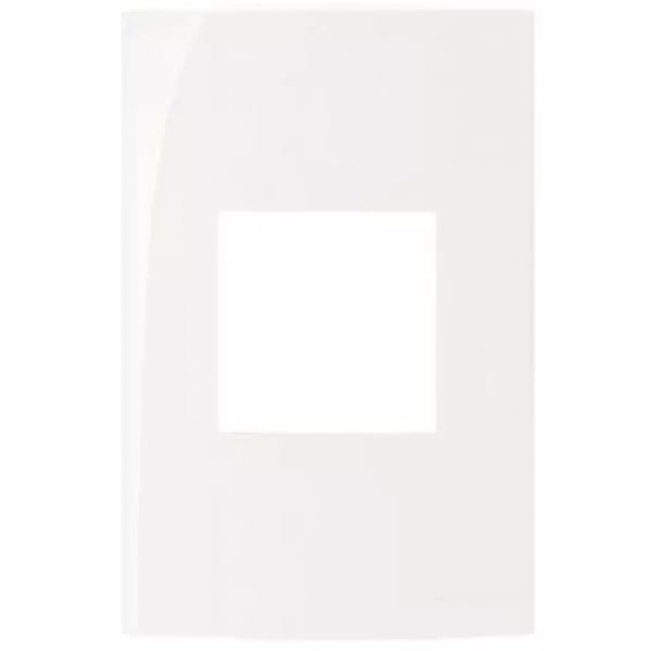 Placa 4 x 2 para 2 Módulos Juntos Branca Sleek PA016037 Margirius