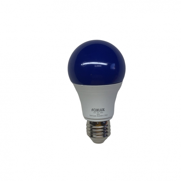 Lampada LED Bulbo A60 7 W E27 Azul Bivolt 90.80 Foxlux