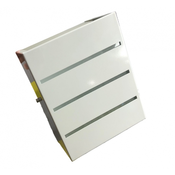 Arandela de Alumínio com Frisos 20 x 16 x 9 cm E27 Branca MOD105 Foco Iluminação