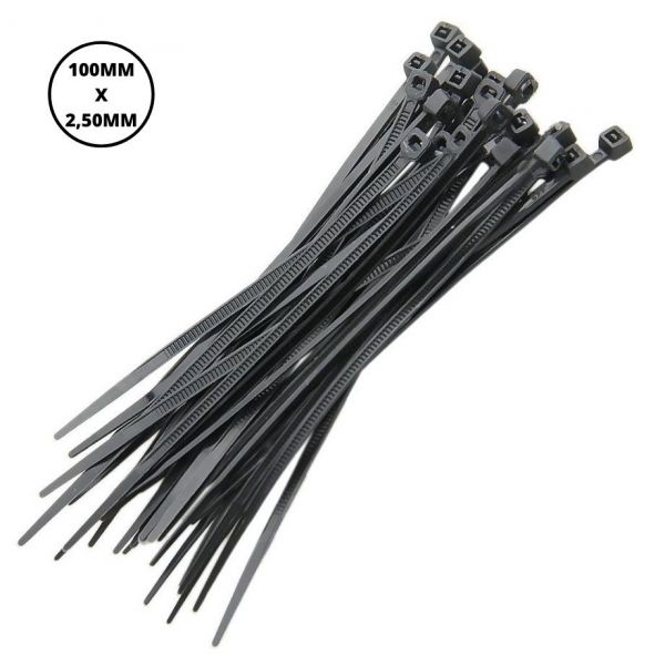 FITA ABRACADEIRA NYLON ENFORCA GATO 100X2,50MM PRETA