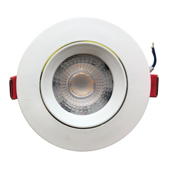 Spot LED 7w Bivolt 3000k Amarelo Redondo Embuled
