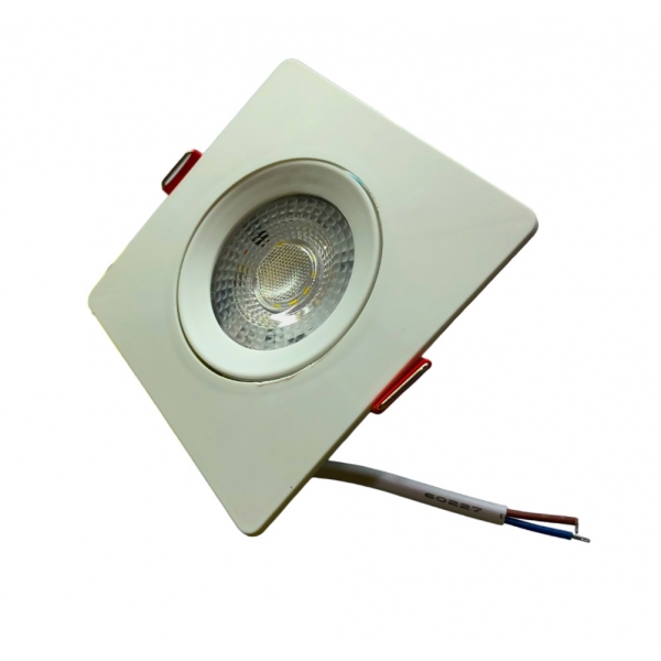 Spot LED 7w Bivolt 6500k Branco Frio Quadrado Embuled