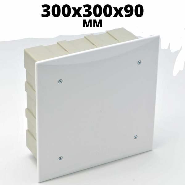 Caixa de Passagem de Embutir em PVC 300 x 300 x 90 mm 911005 Cemar