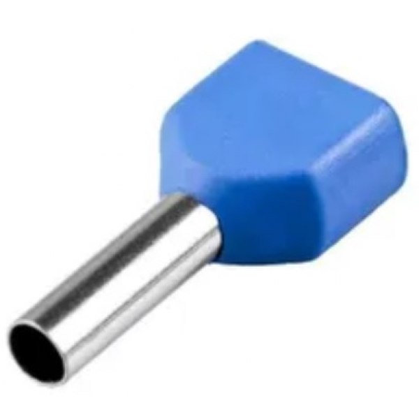 Terminal Tubular Ilhós Duplo Pré-Isolado para Cabo 4 mm² 30047 Lukma
