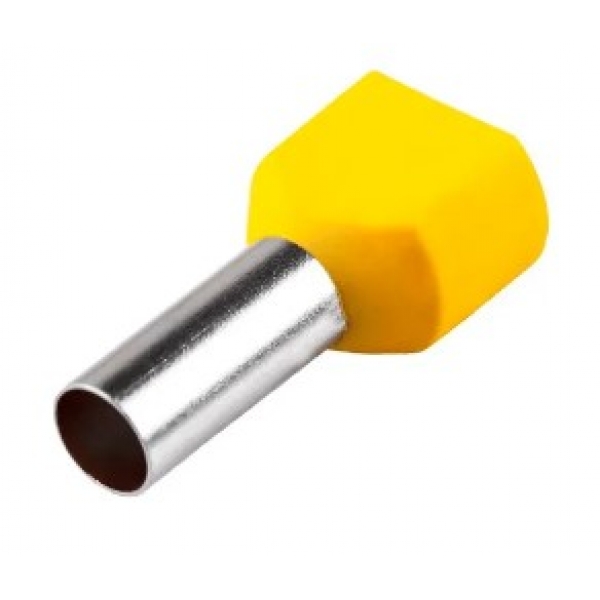 Terminal Tubular Ilhós Duplo Pré-Isolado para Cabo 6 mm² 30048 Lukma