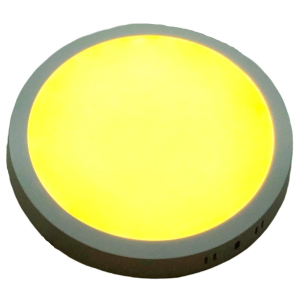 Painel Redondo Sobrepor 18 W LED Bivolt 3000 K Led90.64 Foxlux