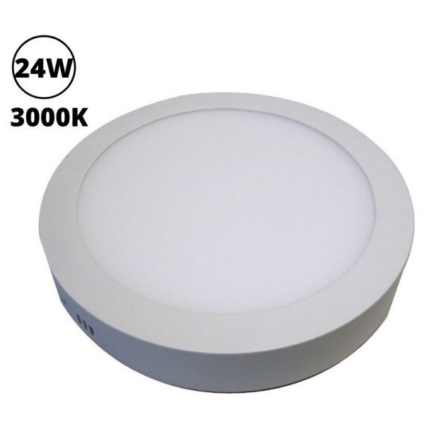 Painel Redondo Sobrepor 24 W LED Bivolt 3000 K Led90.65 Foxlux